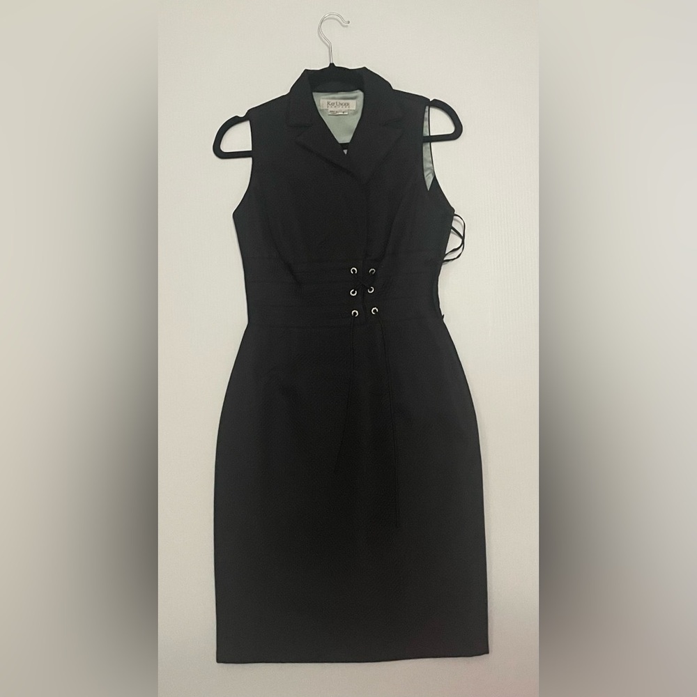 Kay Unger black short length dress